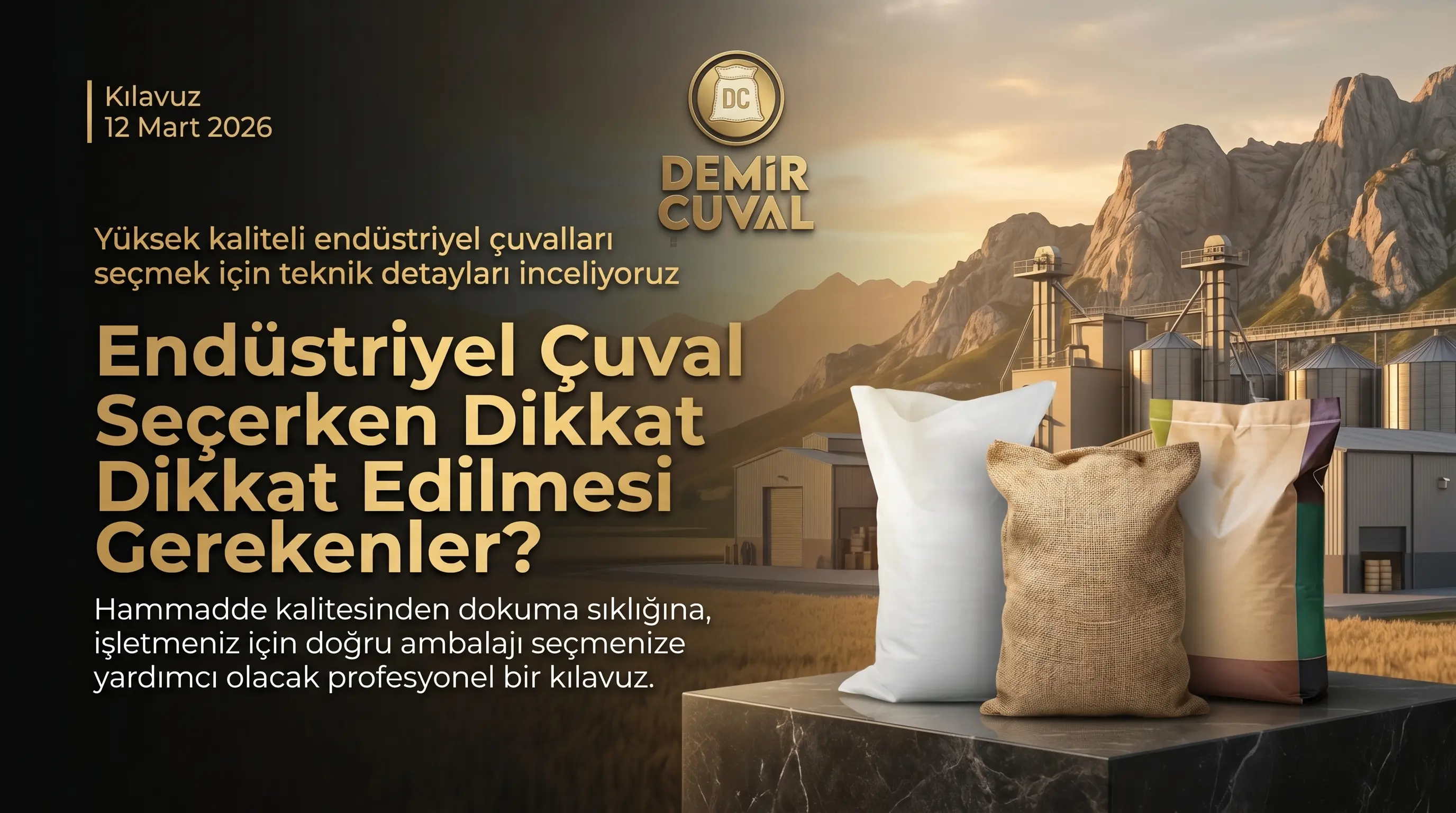 Demir Çuval endüstriyel ambalaj seçimi: kaliteli PP dokuma çuval ve lojistik güvenlik detayları