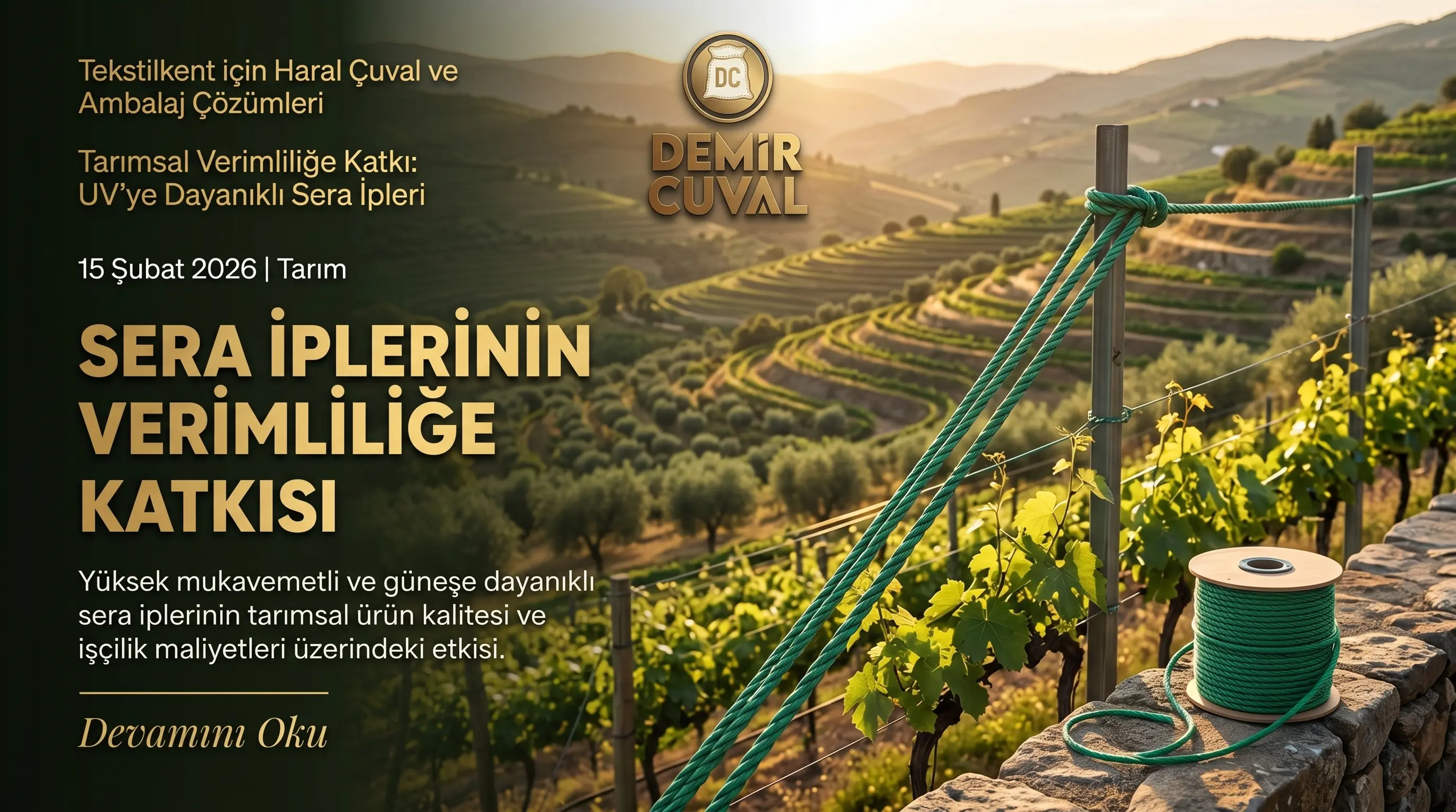 UV katkılı profesyonel sera ipi: modern seracılıkta askılama ve hasat verimliliği çözümleri