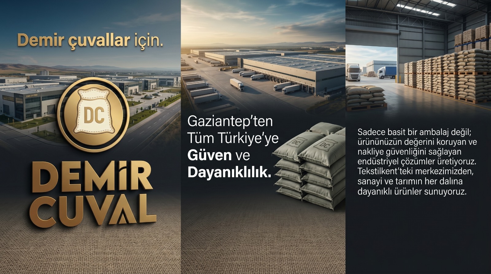 Gaziantep Tekstilkent haral çuval üretim tesisi